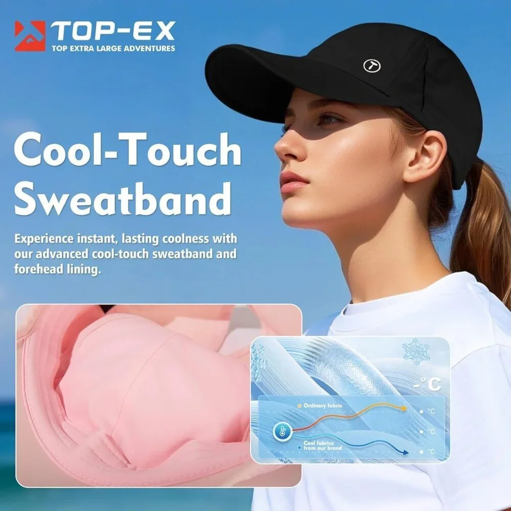Women’s UV 50+ Ponytail Baseball Cap Water-Resistant Sun Protection Breathable